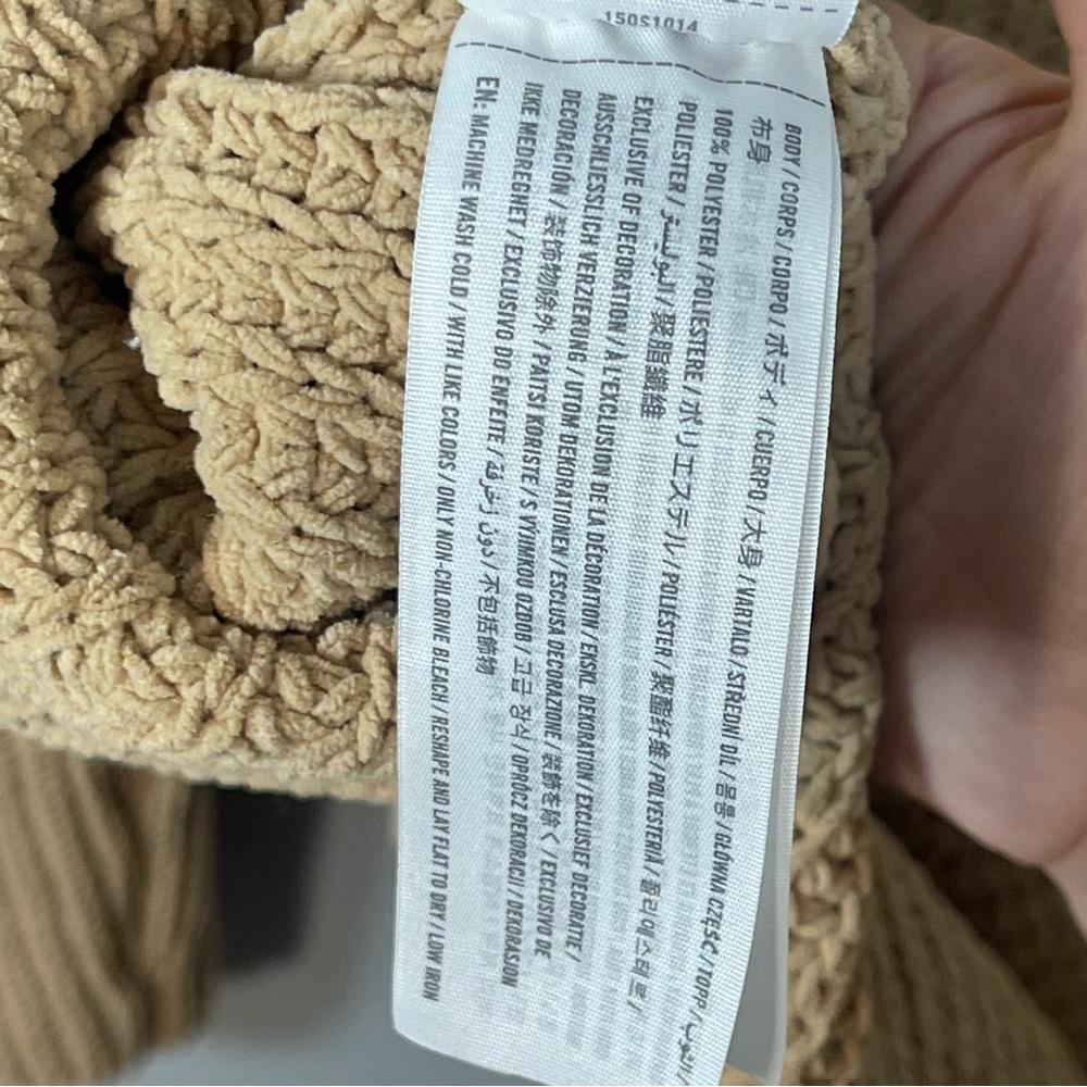 Abercrombie & Fitch Women’s Large Oversized Chunky Knit Turtleneck Sweater Beige - Picture 6 of 8